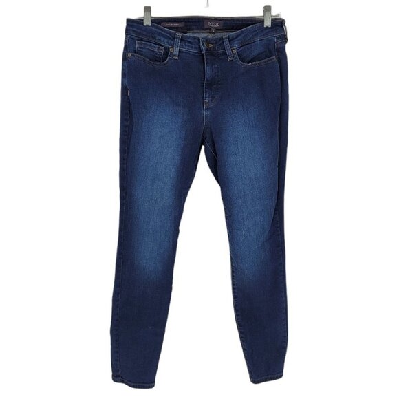 NYDJ womens 6 ami skinny blue dark wash lift tuck technology comfort stretch